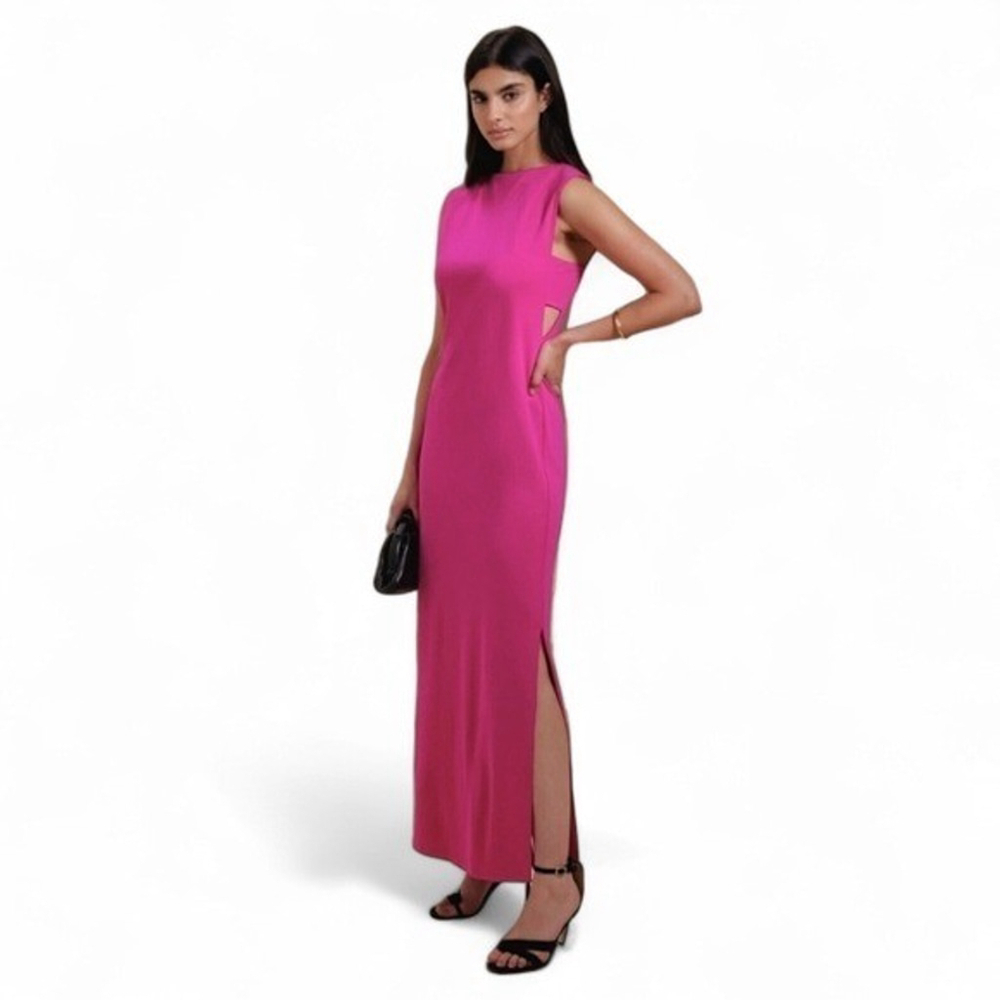 Banana Republic Sleeveless Boat Neck Cutout Rochelle Maxi Dress 8 NWT